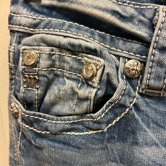 Miss Me Embellished Ankle Signature Cuffed Skinny Jeans Sz 27 - Picture 12 of 13